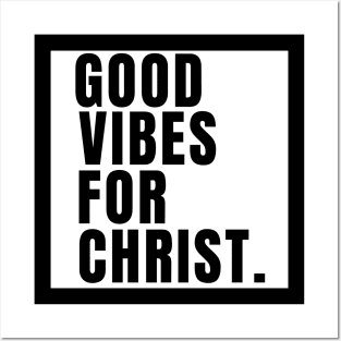 Good Vibes for Christ - BlackText Unisex Christian Cotton T-Shirt, Fun Retro Imagery, Trendy Spiritual Shirt, Christian Apparel, Comy, Soft Posters and Art